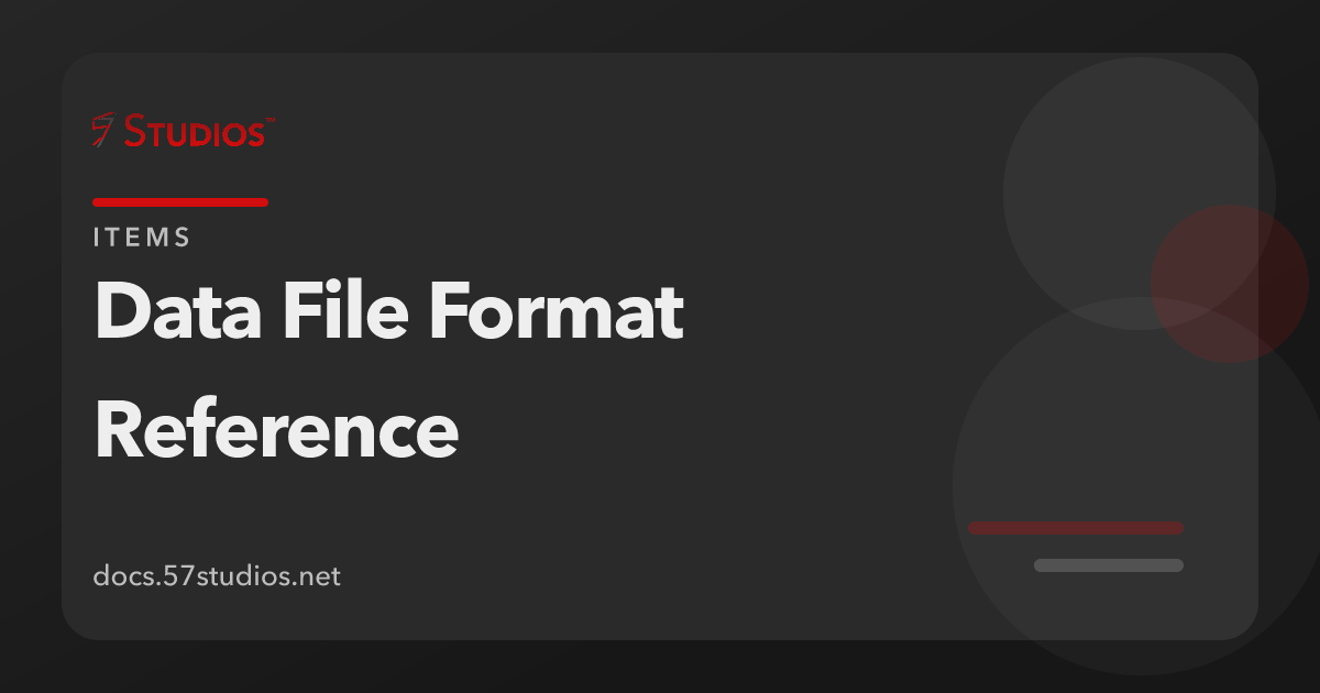 Syntax reference table displayed in a text editor alongside a .dat file