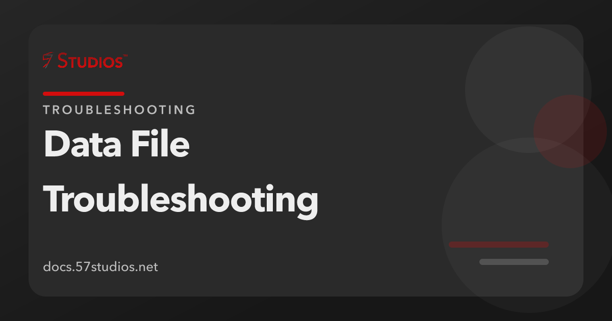 Data file syntax error displayed in the Unturned client log